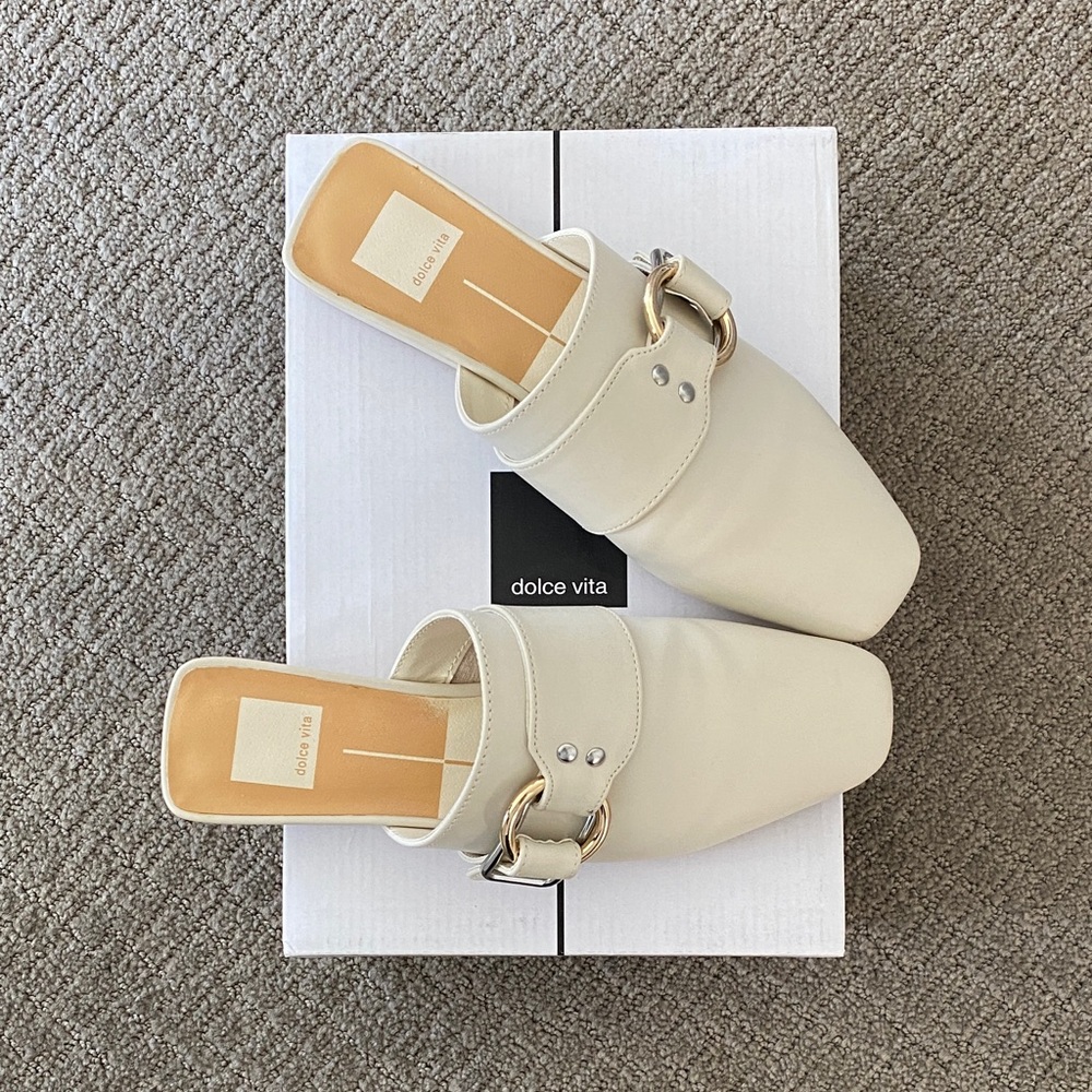Dolce Vita Off-White Women's Mules